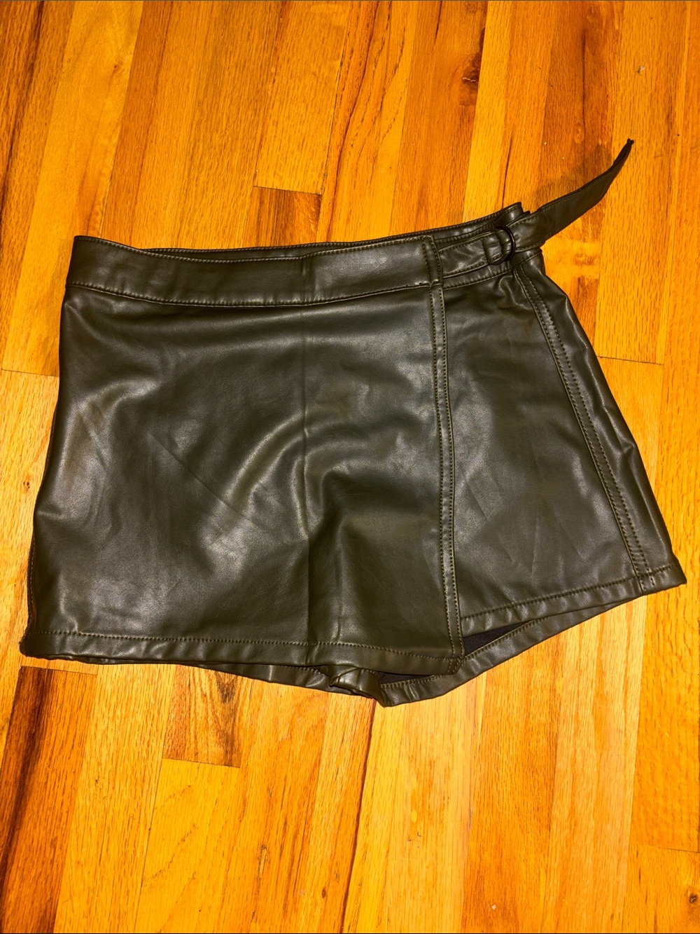 American Eagle Vegan Leather wrap skirt